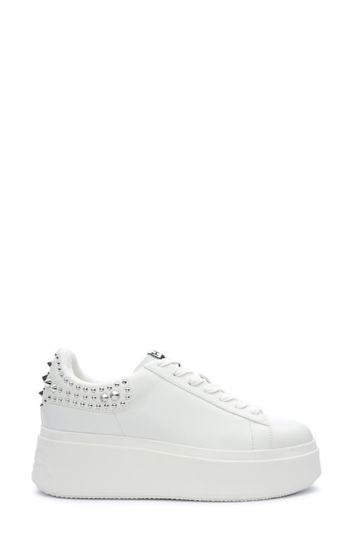 Shop Ash Moby Studs Platform Sneaker In White/white