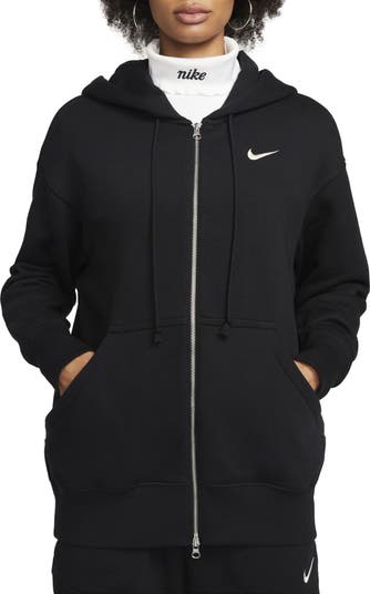 Vintage Women's Nike Sportswear Gray Tag Full Zip Hoodie Sweatshirt Size  XL16/18