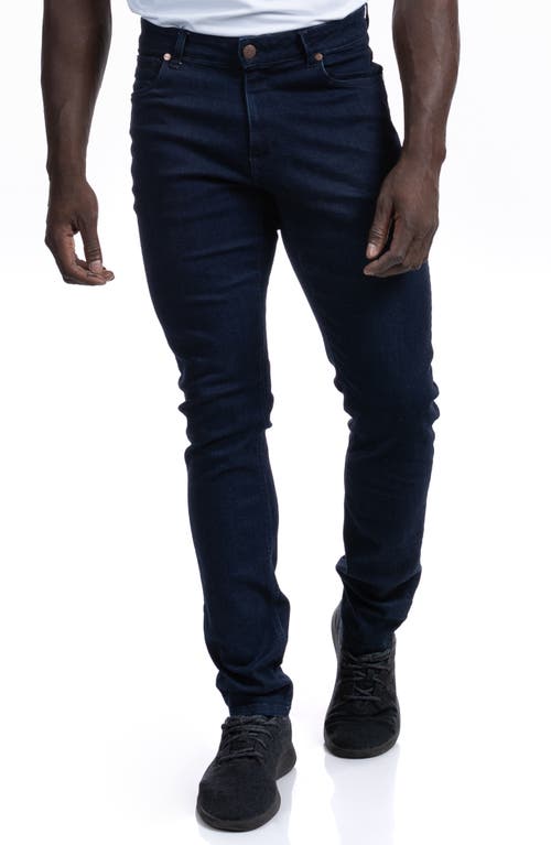 Barbell Apparel Straight Athletic Fit Stretch Jeans in Dark Indigo