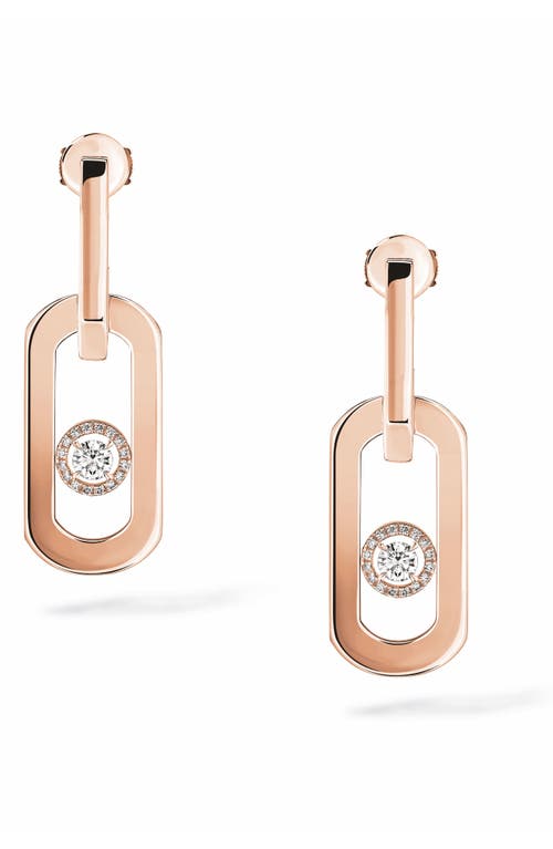 Messika So Move XL Diamond & 18K Gold Drop Earrings in Pink Gold at Nordstrom