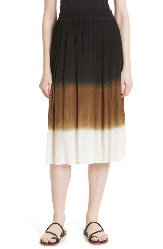 Masai Copenhagen Sonya Gradient Stripe Gauze Skirt In Bronze Brown