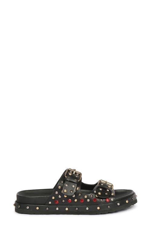 Saint G Chloe Double Buckle Sandals In Black