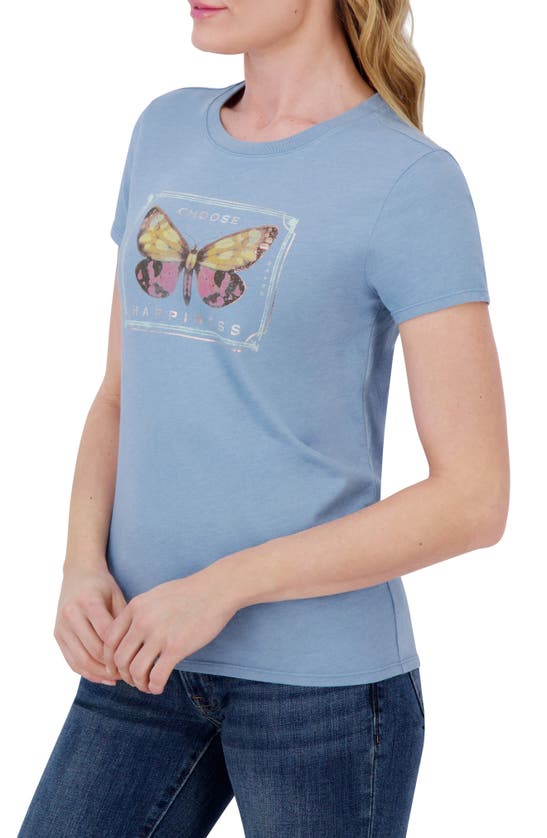 Shop Lucky Brand Choose Happiness Graphic T-shirt In Mountain Sky