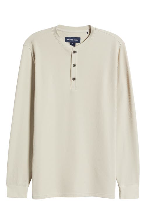 Mizzen + Main Mizzen+main Henderson Long Sleeve Performance Henley In Oyster Solid