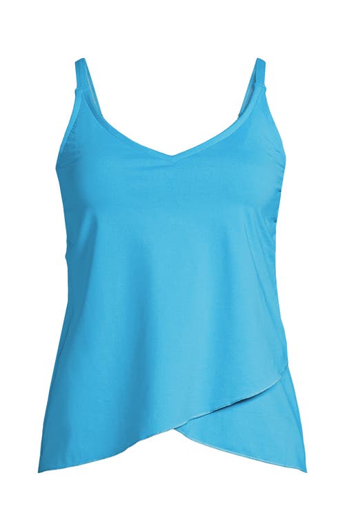 Lands' End Tulip Hem Tankini Top In Turquoise
