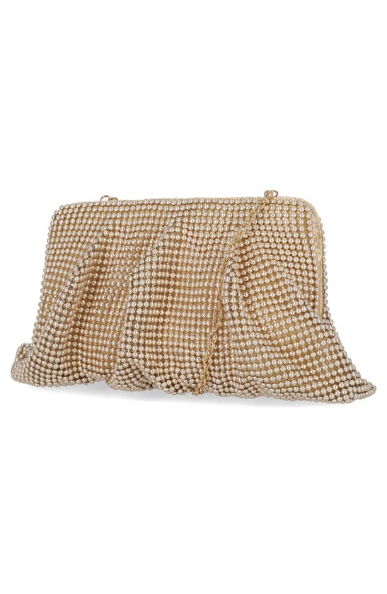 Jessica Mcclintock Lorana Clutch In Light Gold