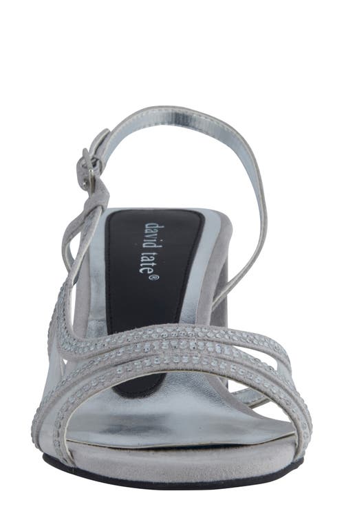 David Tate Wed Strappy Sandal In Silver
