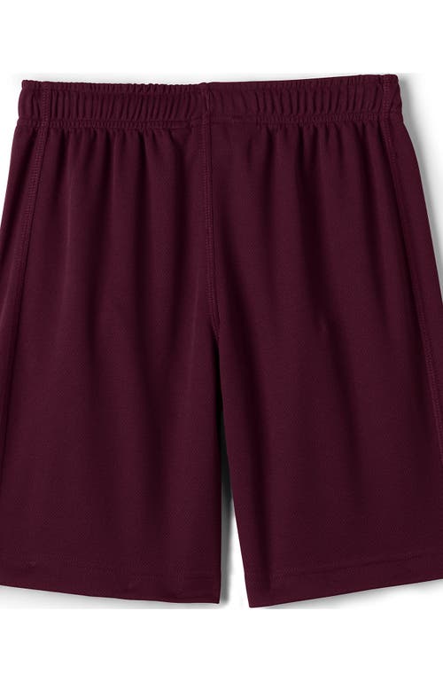 Shop Lands' End School Uniform Boys Mesh Gym Shorts In Burgundy