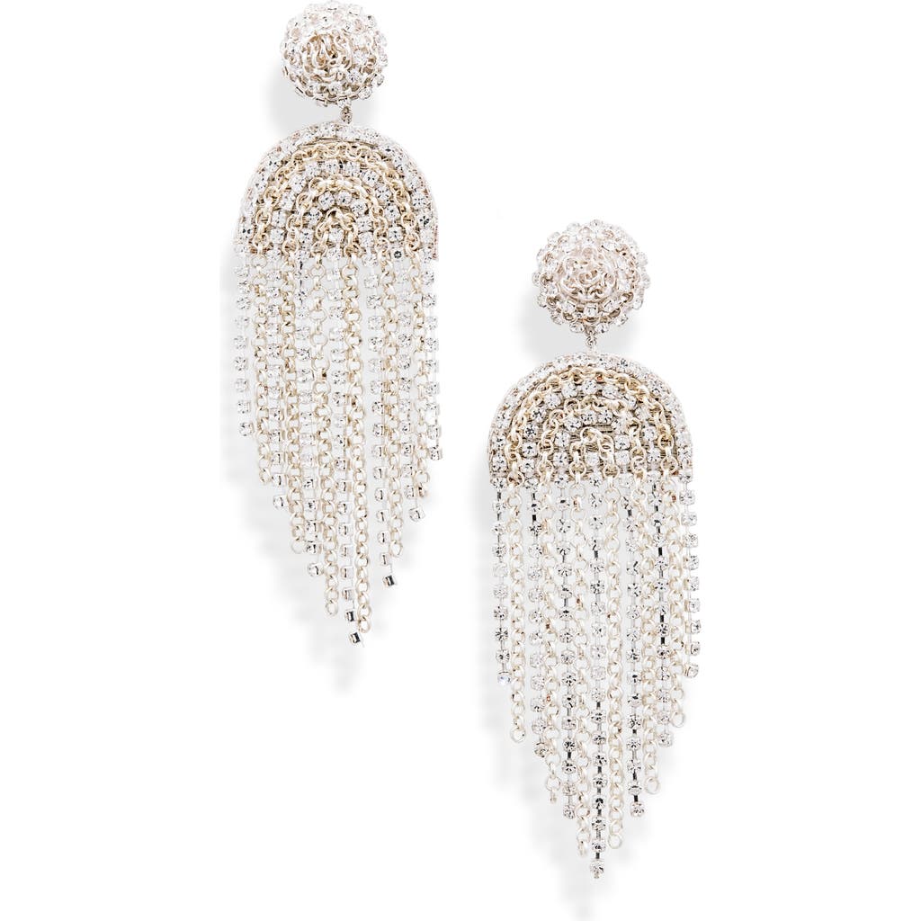 Deepa Gurnani Lorelei Beaded Chandelier Earrings In Gold