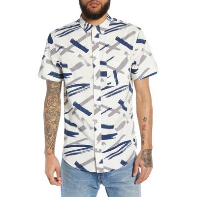The Rail Print Woven Shirt, White