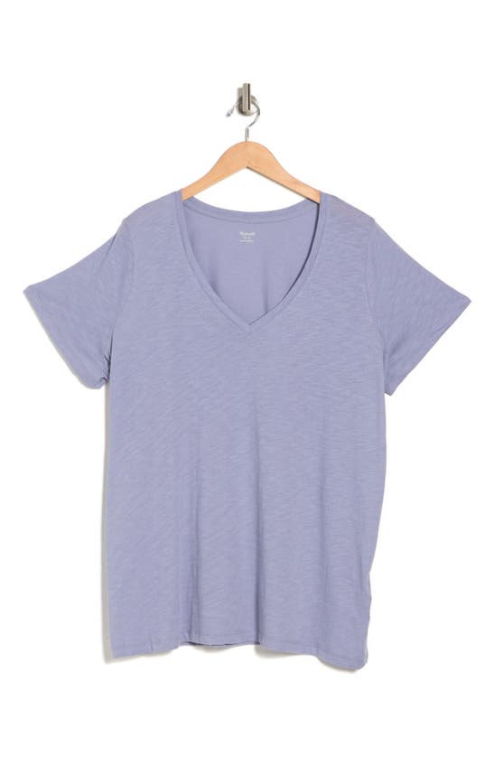 Madewell Whisper Cotton V-neck T-shirt In Dusk Peri