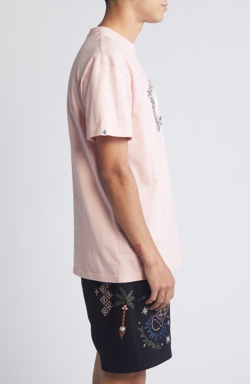 Shop Icecream Flag Cotton Graphic T-shirt In Silver Pink