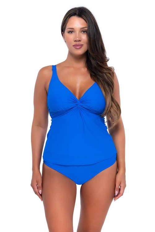 Shop Sunsets Forever Tankini-38e/36f/34g In Electric Blue