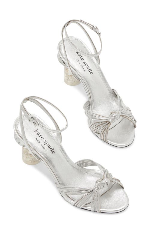Kate Spade 90mm Leather Sandals In Silver