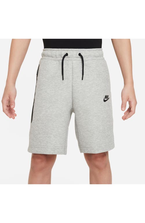 Shop Nike Sportswear Tech Fleece Shorts In Dark Grey Heather/black