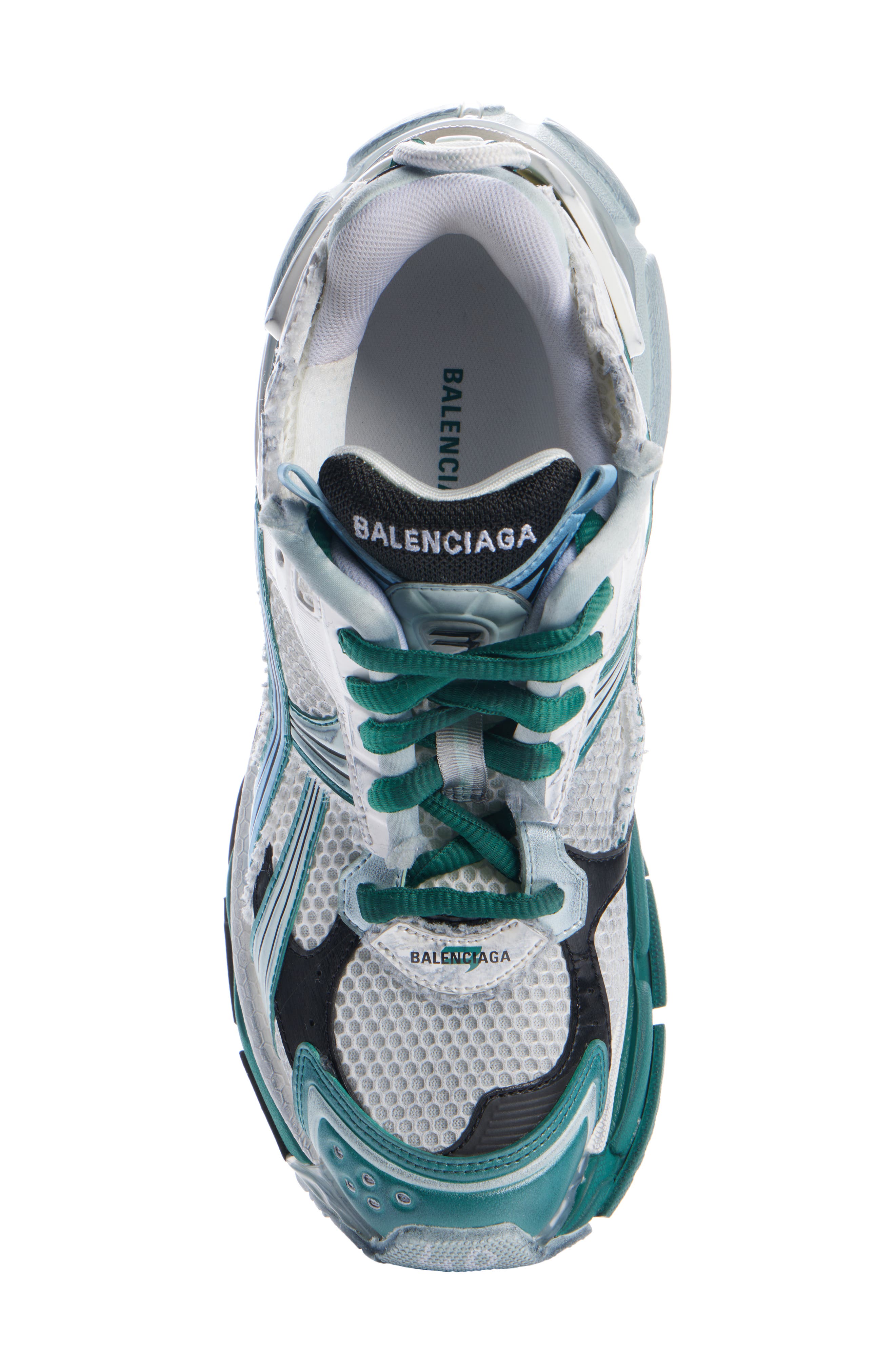 Balenciaga Runner Sneaker in White/Teal Multi | Smart Closet display picture 1