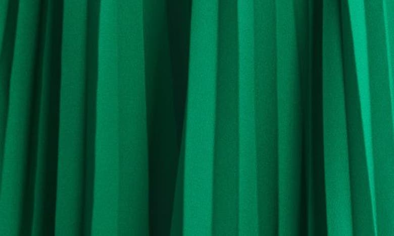 Shop Halogen Pleated Sharkbite Hem Midi Dress In Jolly Green