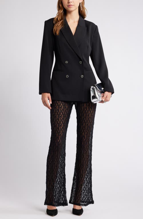 Open Edit Double Breasted Blazer In Black