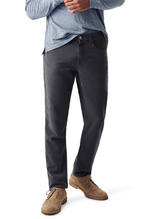 Stretch Terry 5-Pocket Pants in Washed Black
