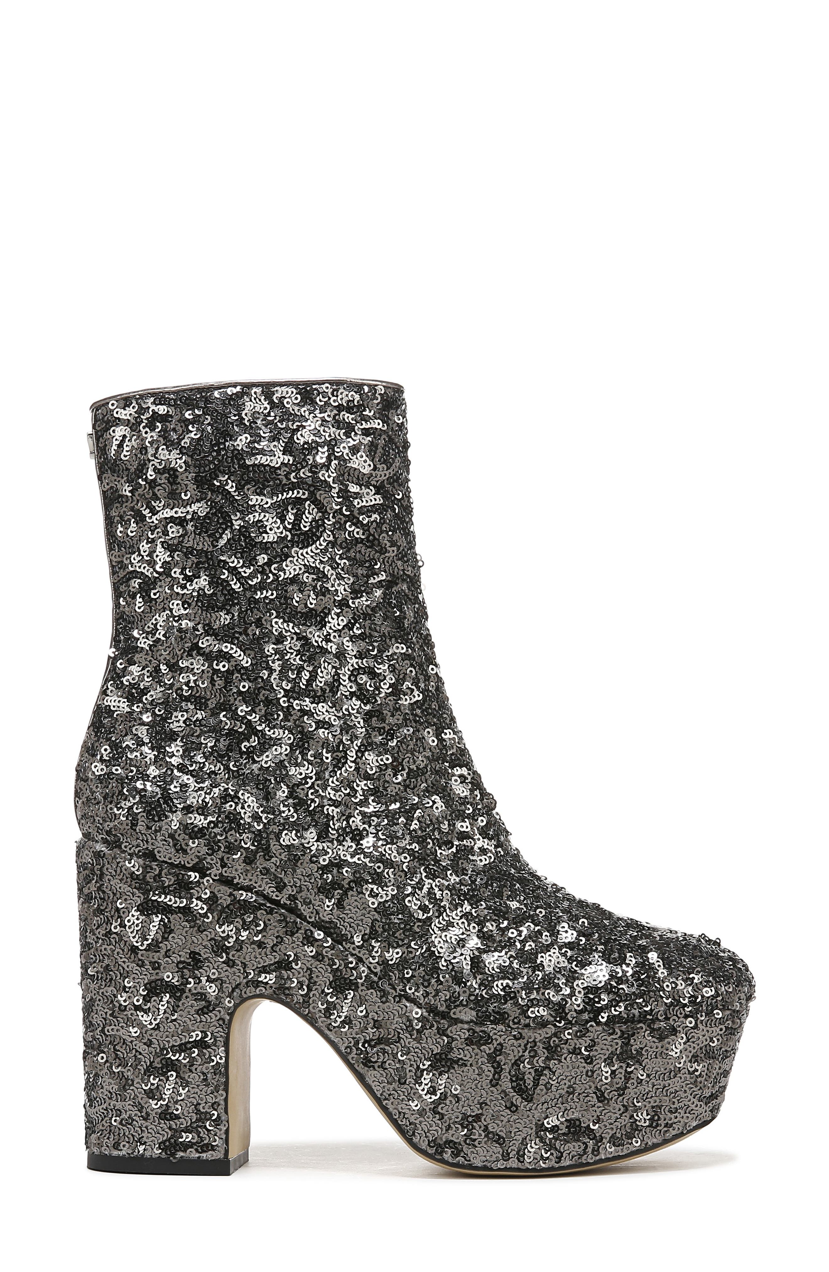 boots with sequin dress