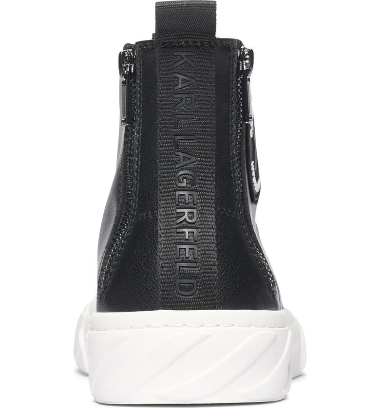 Leather Double Back Zip Sneaker