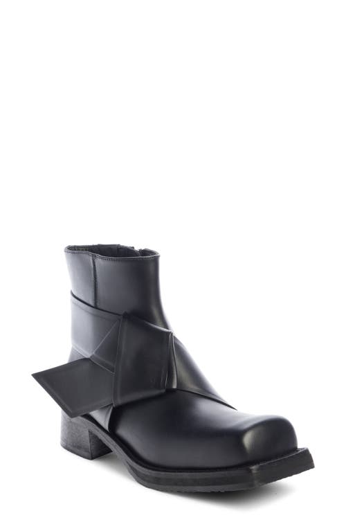 Acne Studios Musubi Knot Square Toe Bootie Black at Nordstrom,