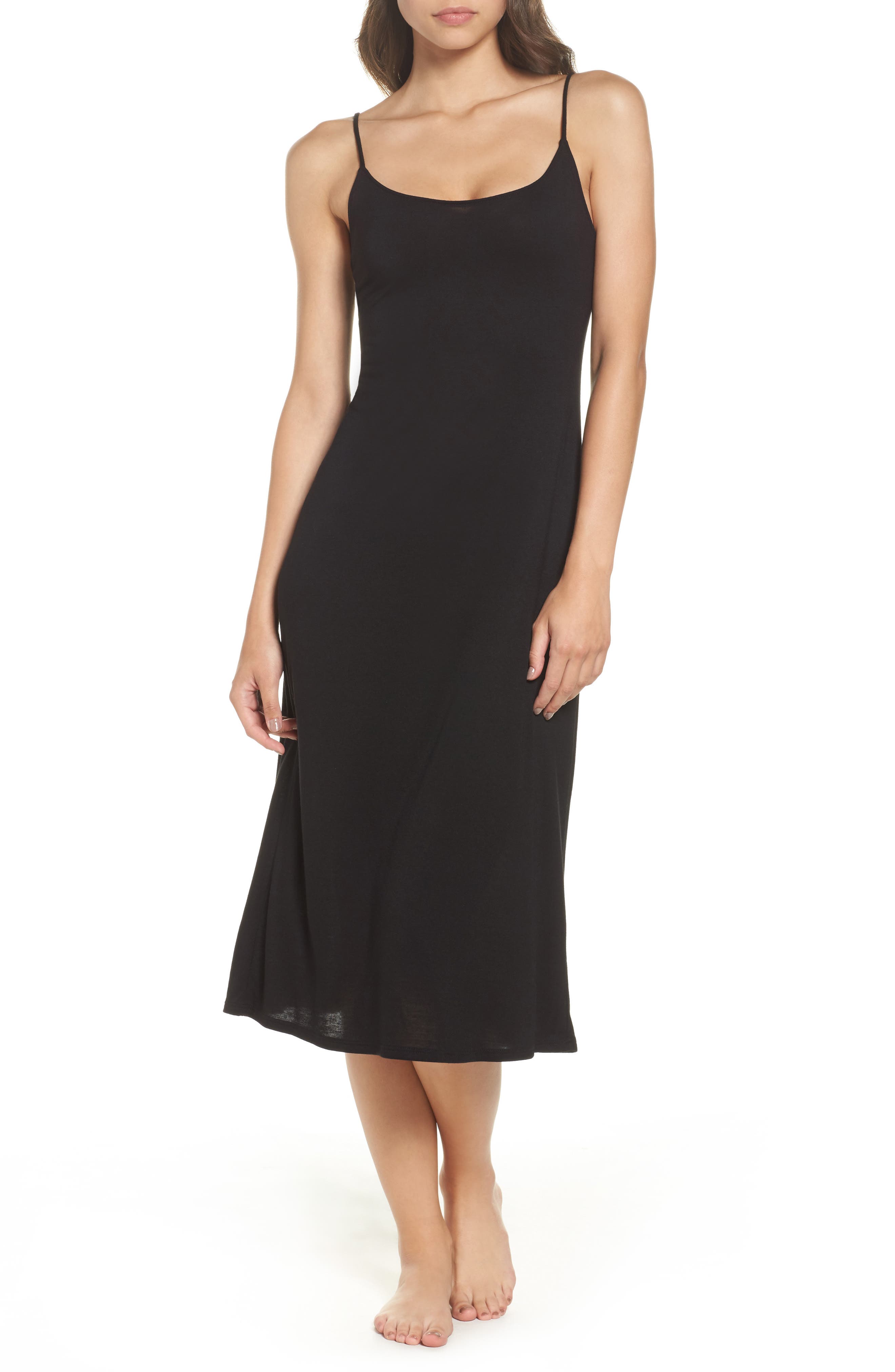 Natori Shangri La Nightgown, Black