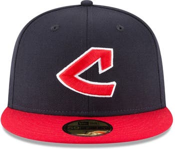 Men's Cleveland Indians New Era Navy Alternate 2 Authentic