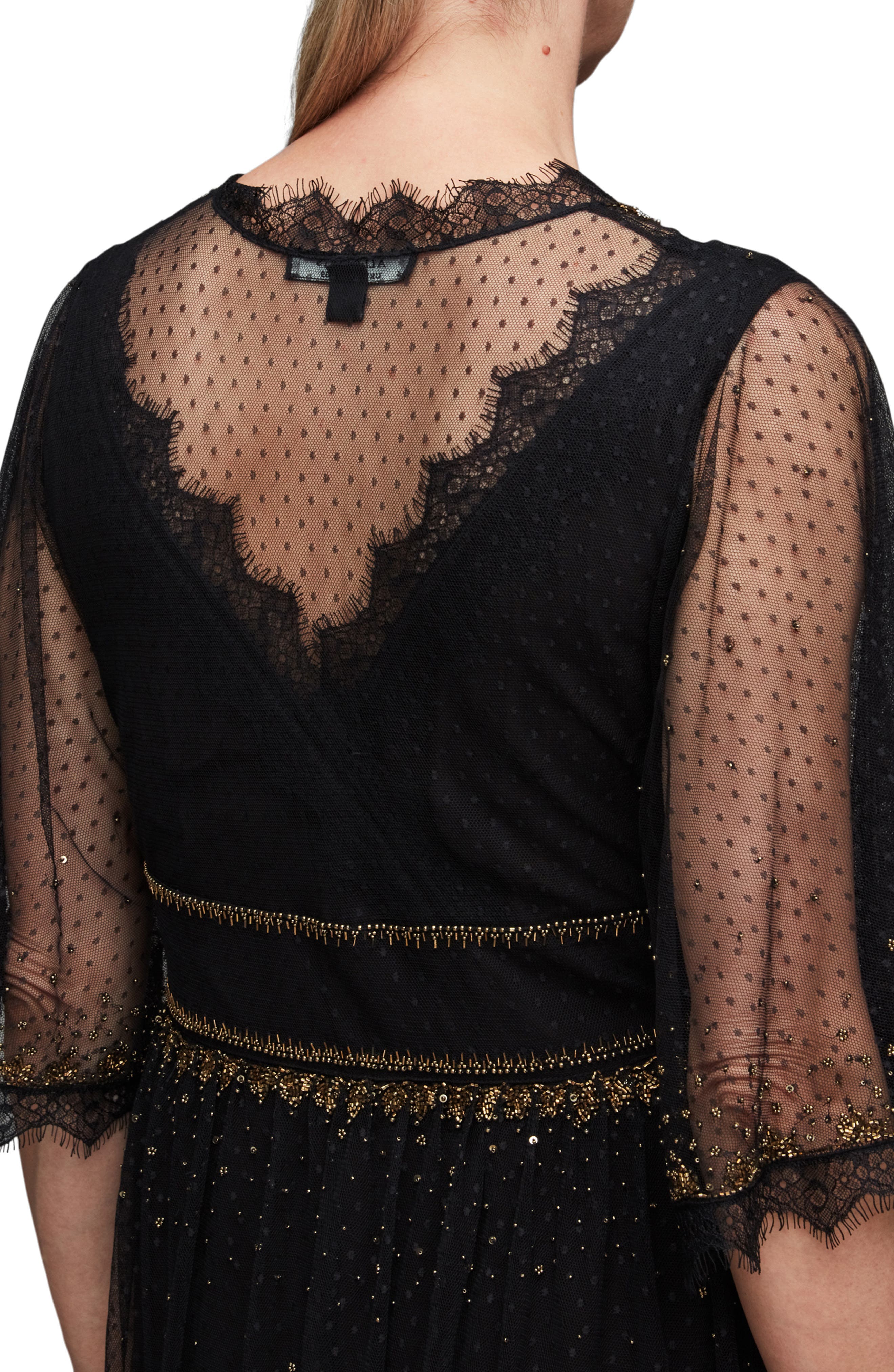 AllSaints Chaya Metallic Embroidered Maxi Dress in Black/Antique Gold | Smart Closet AllSaints Chaya Metallic Embroidered Maxi Dress in Black/Antique Gold | Smart Closet