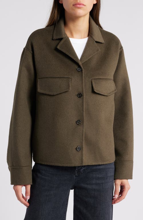 Rails Easton Cropped Wool-blend Jacket In Olive