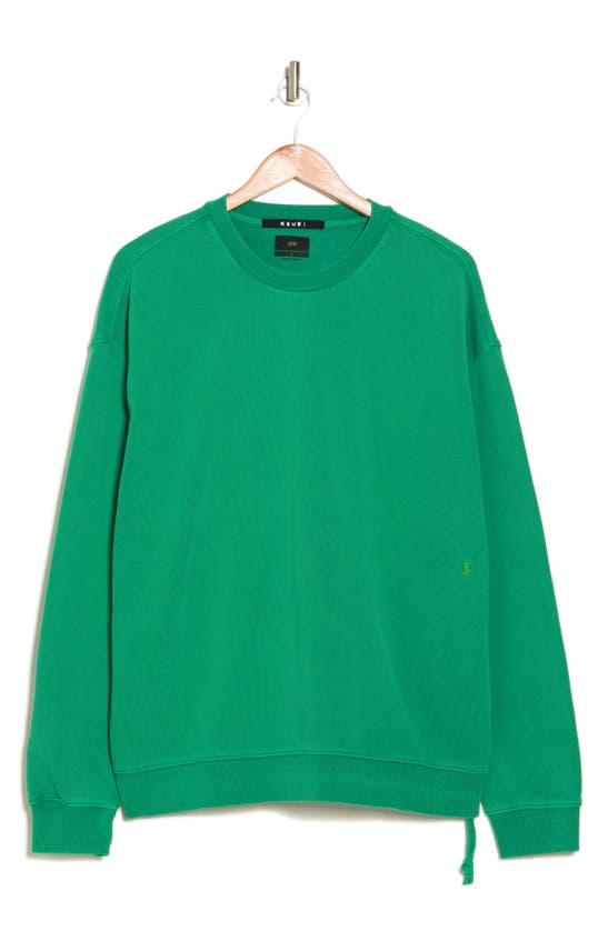 Shop Ksubi 4x4 Biggie Crew Cali Cotton Graphic Sweatshirt In Green