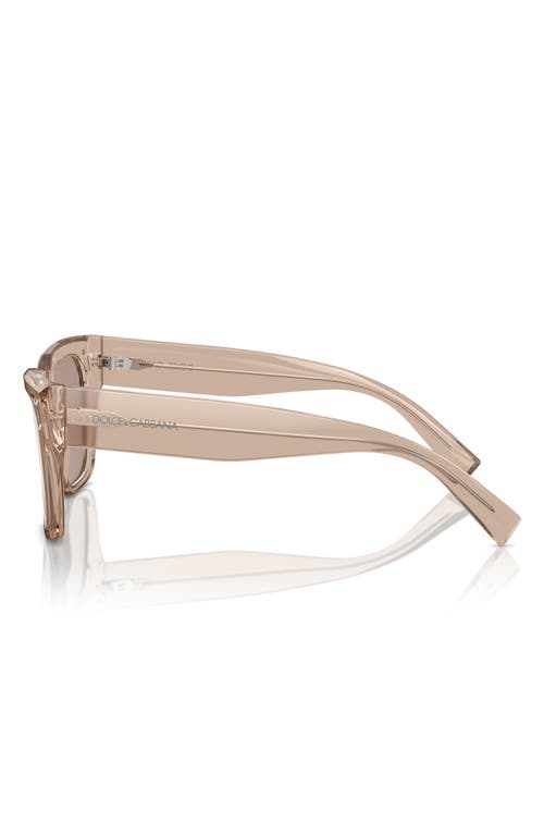 Shop Dolce & Gabbana Dolce&gabbana 52mm Square Sunglasses In Camel