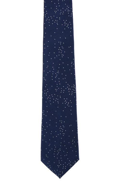 Trafalgar Dot Pattern Silk Blend Tie In Blue