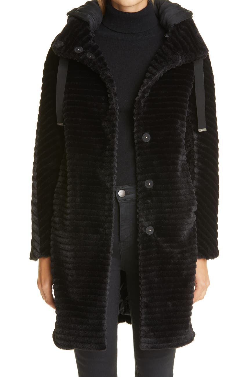 HERNO Hooded Down Faux Fur Coat Nordstrom Rack