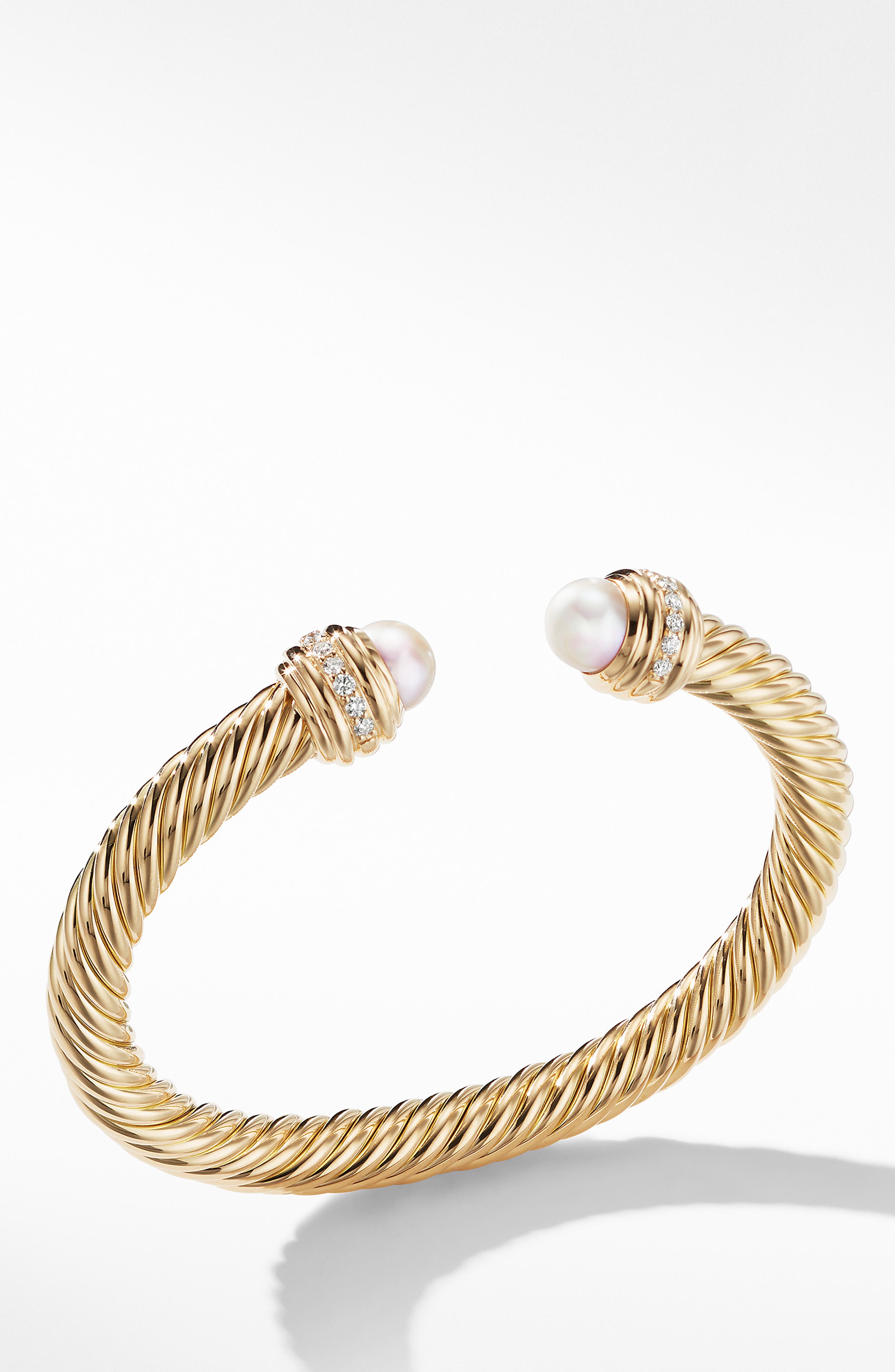 David Yurman Cable Bracelet in 18K Gold with Diamonds Nordstrom