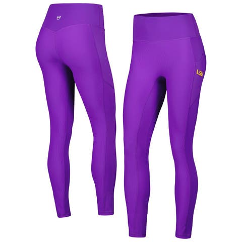 Dark Purple Luxesoft 3/4 Pocket Tights, Women's Bottom