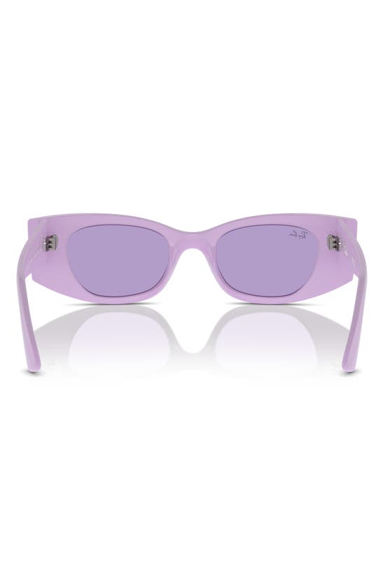 Ray Ban Kat 49mm Small Rectangular Sunglasses In Violet