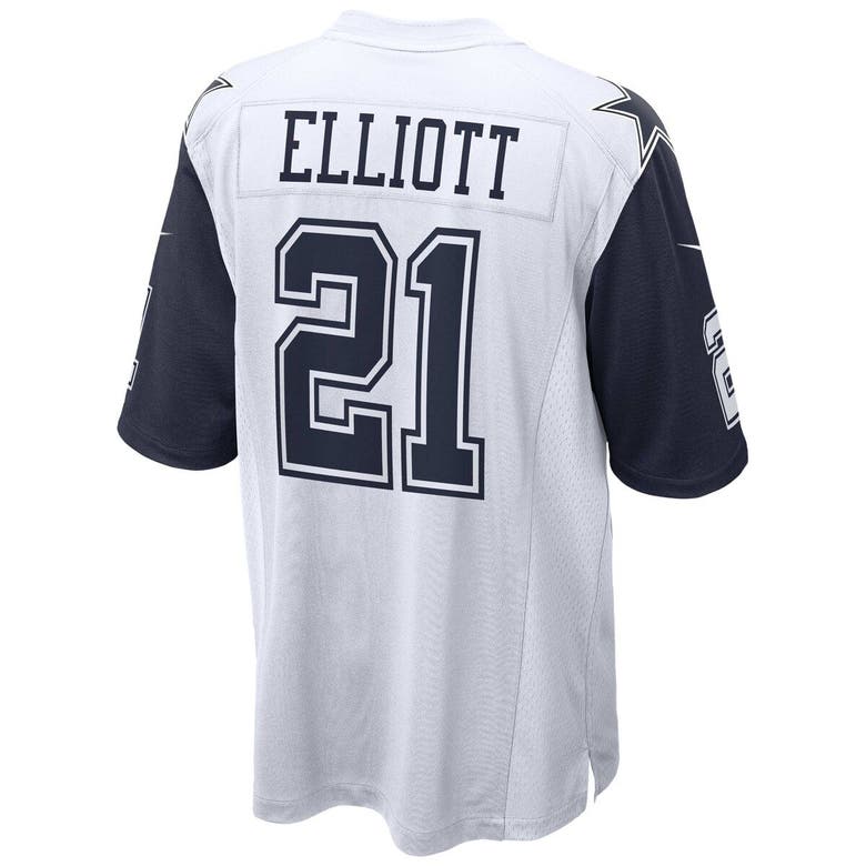 Men's Nike Ezekiel Elliott White Dallas Cowboys Color Rush Legend Player  Jersey