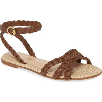 Gianvito Rossi Braided Strappy Sandal, Beige