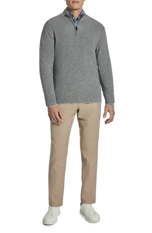 Jack Victor Daulac Quarter Zip Pullover In Charcoal