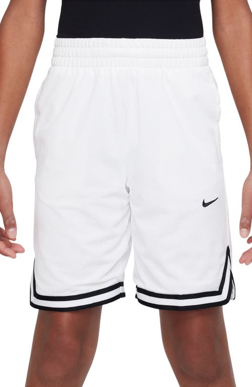 Nike Kids' Dri-fit Dna B-ball Shorts In White