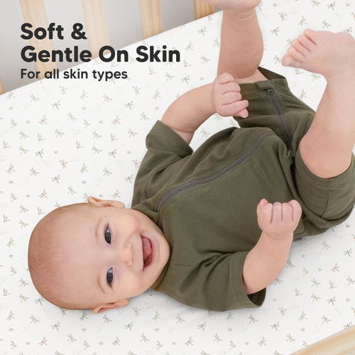 Keababies Soothe Fitted Crib Sheet In Meadow
