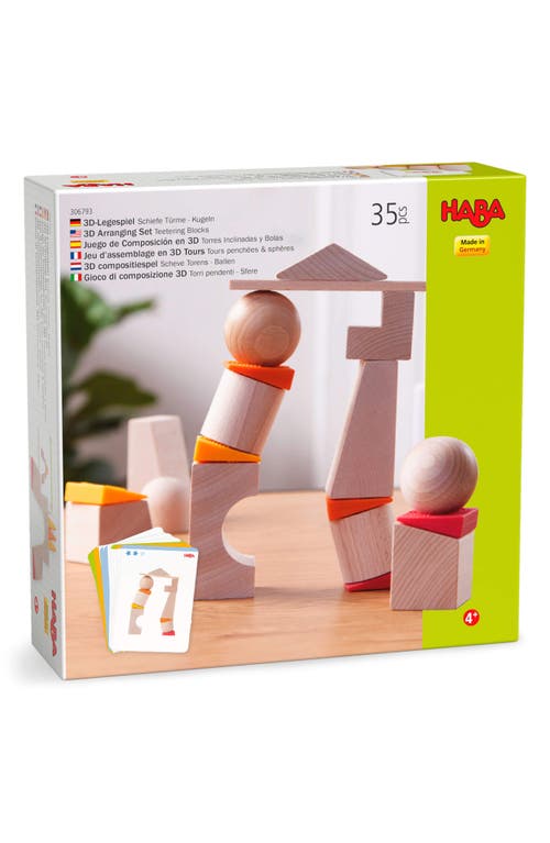 HABA Teetering Towers Arranging Blocks in Orange Multi at Nordstrom