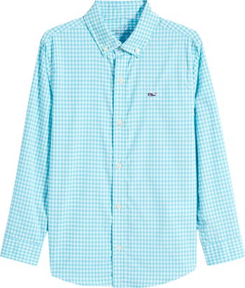 Vineyard vines gingham shirt dress hotsell