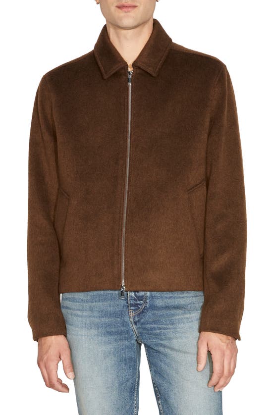 Shop Vayder Midweight Zip Front Jacket In Burnt Caramel