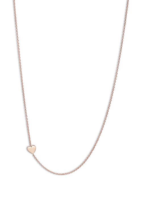 Anzie Heart Pendant Necklace in Rose Gold at Nordstrom, Size 17