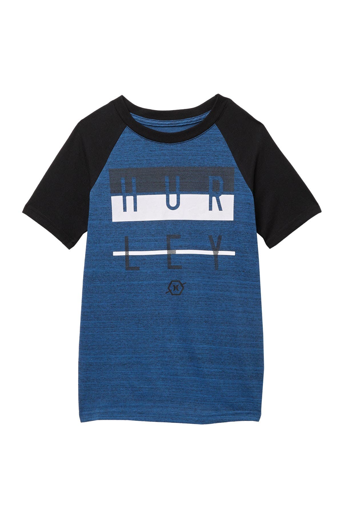 Hurley Kids' Streaky Raglan Upf 50+ T-shirt In C3rpacific