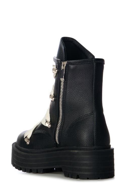 Shop Azalea Wang Pollux Water Resistant Lace-up Boot In Black