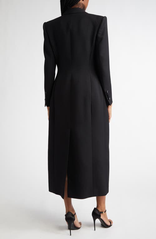 Dolce & Gabbana Dolce&gabbana Hourglass Double Breasted Wool Blend Coat In N0000 Nero