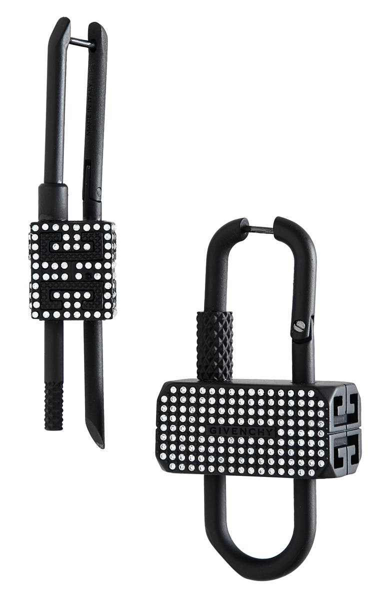 Givenchy Crystal Embellished Mismatched Lock Earrings | Nordstrom